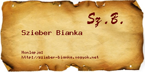 Szieber Bianka névjegykártya